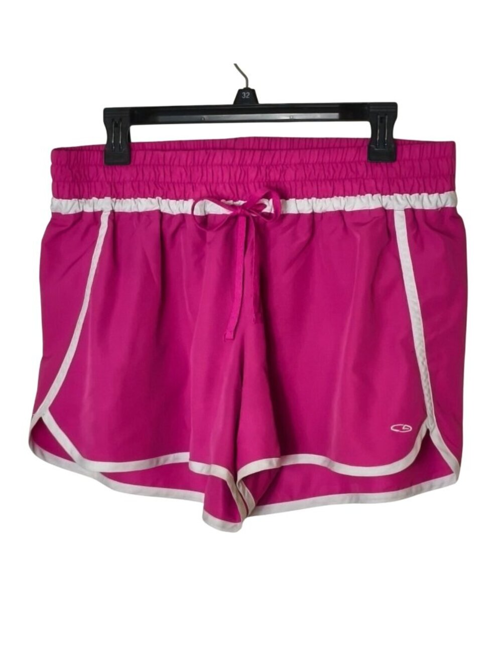 Champion Womens Athletic Shorts XL Pink White Trim Running Sporty Athleisure